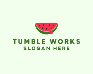 Fresh Watermelon Fruit logo design