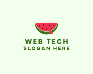 Fresh Watermelon Fruit logo design