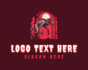 Scary Wendigo Creature logo