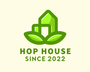 Eco Friendly Leaf House logo design