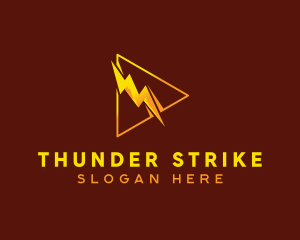 Gradient Thunder Bolt  logo design