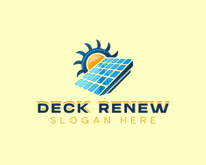 Sun Solar Panel  logo design