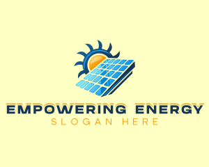 Sun Solar Panel  logo design