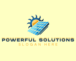 Sun Solar Panel  logo design