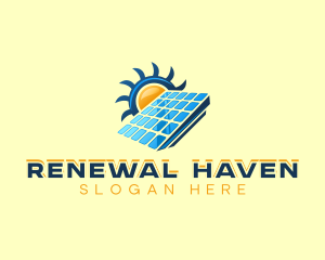 Sun Solar Panel  logo design