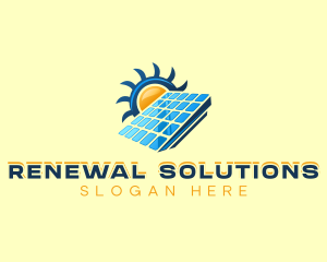 Sun Solar Panel  logo design