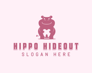 Hippo Dental Tooth logo design