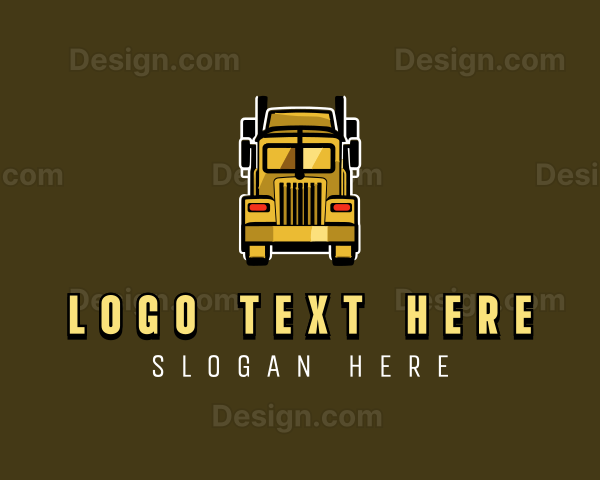 Trailer Truck Logistics Cargo Logo