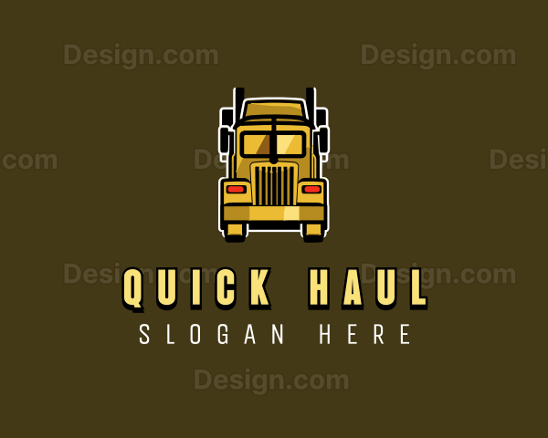 Trailer Truck Logistics Cargo Logo