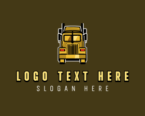 Trailer Truck Logistics Cargo logo