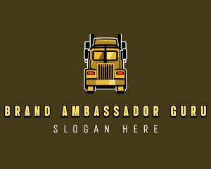 Trailer Truck Logistics Cargo Logo