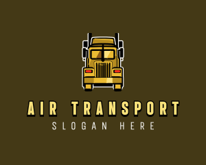 Trailer Truck Logistics Cargo logo design