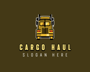 Trailer Truck Logistics Cargo logo design