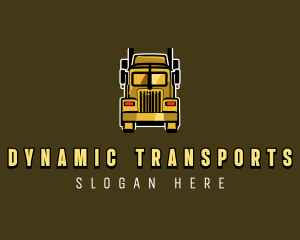 Trailer Truck Logistics Cargo logo design