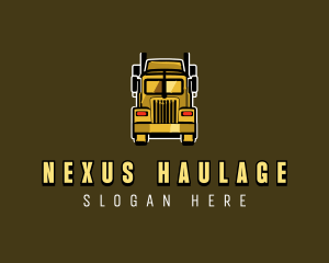 Trailer Truck Logistics Cargo logo design