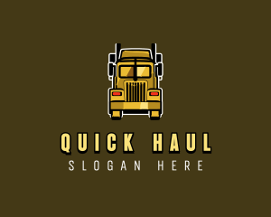 Trailer Truck Logistics Cargo logo design