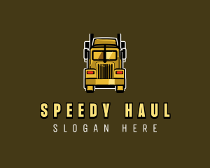 Trailer Truck Logistics Cargo logo design