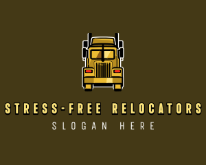 Trailer Truck Logistics Cargo logo design