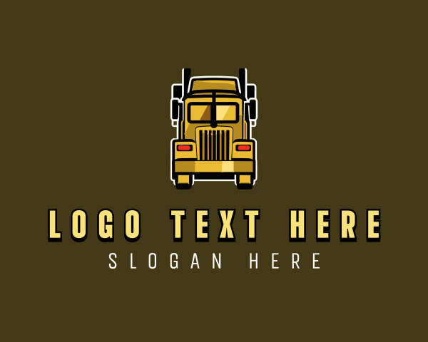 Trailer Truck Logistics Cargo logo