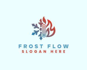 Snowflake Thermostat Fire logo