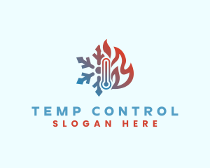 Snowflake Thermostat Fire logo