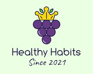 Grapes Crown Fruit logo