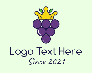 Coronet - Grapes Crown Fruit logo design
