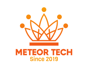 Orange Tech Crown logo design