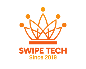 Orange Tech Crown logo design