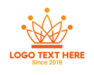 Minimalist - Orange Tech Crown logo design