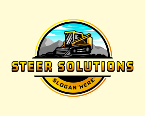 Skid Steer Loader Contractor logo design