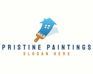 Painting Renovation Brush logo design