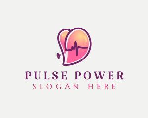 Love Heart Pulse logo design