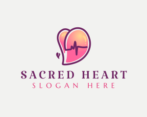 Love Heart Pulse logo design