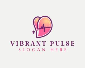 Love Heart Pulse logo design