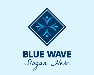 Blue Winter Snowflake logo