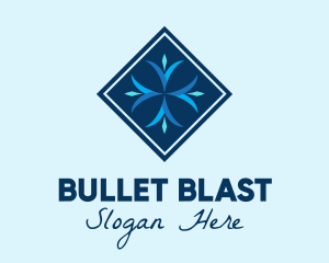 Blue Winter Snowflake logo design