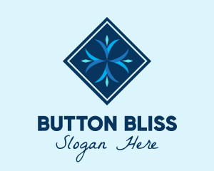 Blue Winter Snowflake logo design