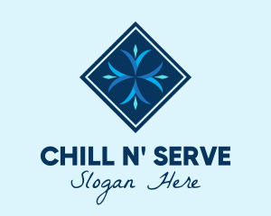 Blue Winter Snowflake logo