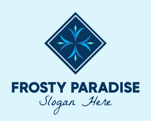 Blue Winter Snowflake logo