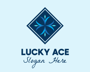 Blue Winter Snowflake logo design