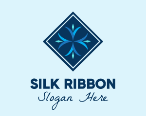 Blue Winter Snowflake logo design