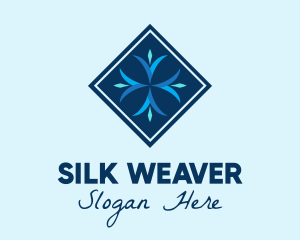 Blue Winter Snowflake logo design