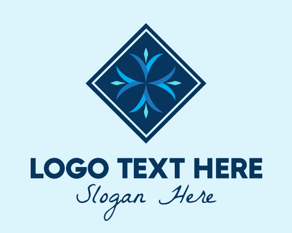 Blue Winter Snowflake logo