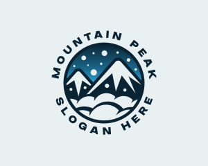 Mountain Snow Peak logo design