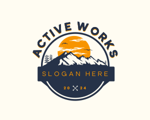 Mountain Adventure Hike logo design