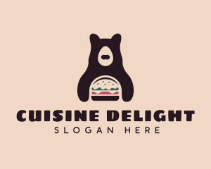 Hamburger Bear Diner logo design