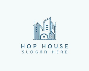 House High Rise Building logo design