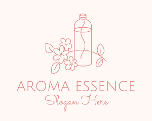 Flower Oil Bottle logo design