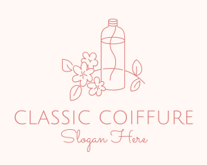 Flower Oil Bottle logo design